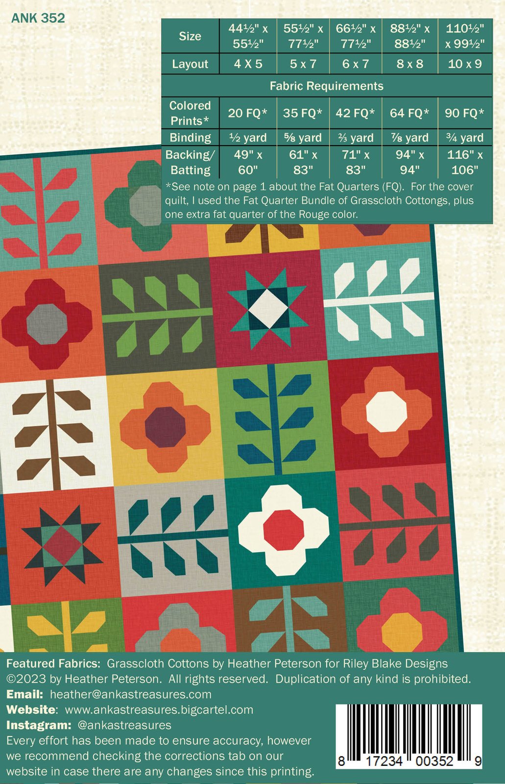 Mod Blossoms Paper Pattern | Anka's Treasures